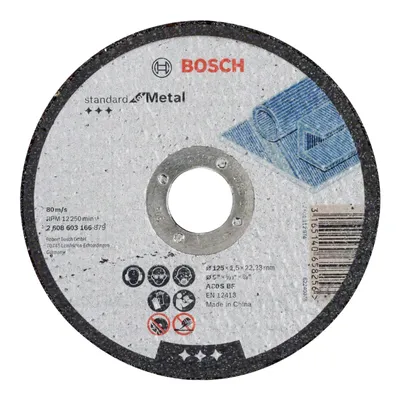 Диск карбофлексен за рязане Bosch на метал 115 мм, 1 мм, 22.23 мм, Standard for Metal