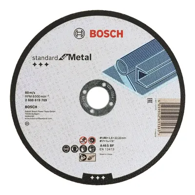 Диск карбофлексен за рязане Bosch на метал 180 мм, 1.6 мм, 22.23 мм, Standard for Metal
