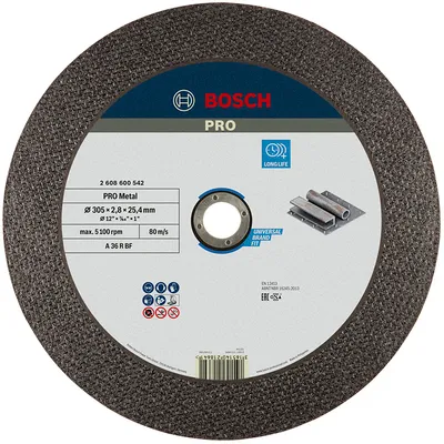 Диск карбофлексен за рязане Bosch на метал 300 мм, 2.8 мм, 25.4 мм, PRO Metal