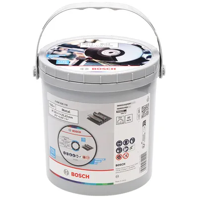 Диск карбофлексен за рязане Bosch на метал, кофа 125 мм, 100 бр., 1 мм, 22.23 мм, Standard for Metal