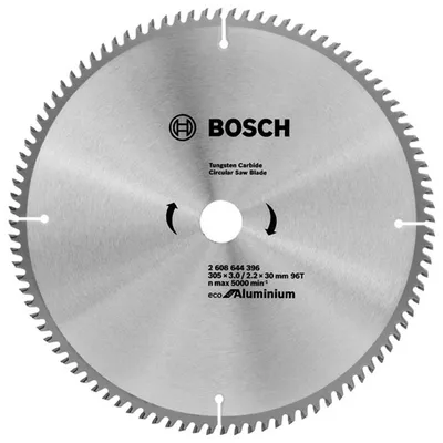 Диск циркулярен за рязане Bosch на алуминий с HM пластини 305 мм, 30 мм, 3.2 мм, 96 z, Eco for Aluminium