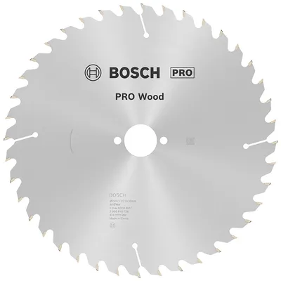 Диск циркулярен за рязане Bosch на дърво фино напречно надлъжно с HM пластини 250 мм, 30 мм, 2.2 мм, 40 z, PRO Wood