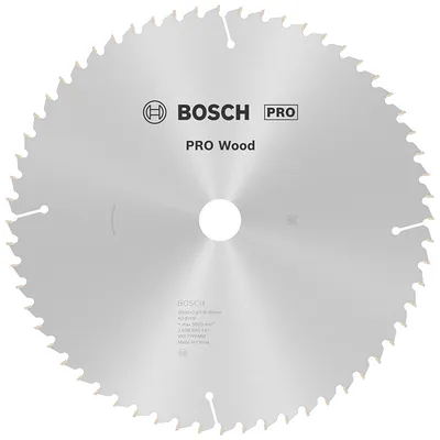 Диск циркулярен за рязане Bosch на дърво фино напречно надлъжно с HM пластини 305 мм, 30 мм, 1.8 мм, 60 z, PRO Wood