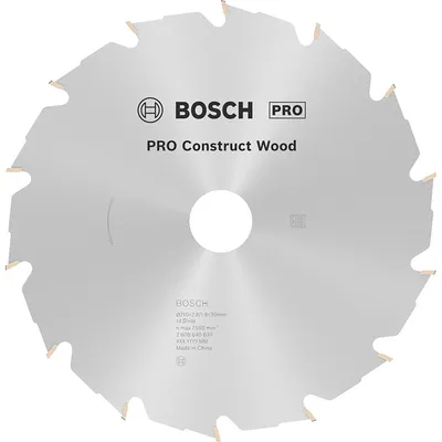 Диск циркулярен за рязане Bosch на дърво грубо с HM пластини 210 мм, 30 мм, 1.8 мм, 14 z, PRO Construct Wood