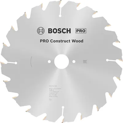 Диск циркулярен за рязане Bosch на дърво грубо с HM пластини 250 мм, 30 мм, 2.2 мм, 20 z, PRO Construct Wood