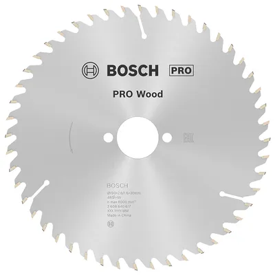 Диск циркулярен за рязане Bosch на дърво напречно надлъжно с HM пластини  190 мм, 30 мм, 1.6 мм, 48 z, PRO Wood
