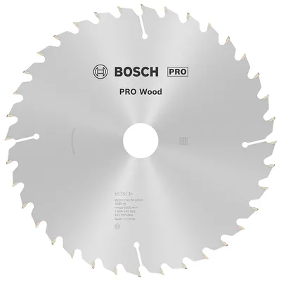 Диск циркулярен за рязане Bosch на дърво напречно надлъжно с HM пластини 230 мм, 30 мм, 1.8 мм, 36 z, PRO Wood