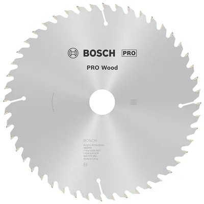 Диск циркулярен за рязане Bosch на дърво напречно надлъжно с HM пластини 230 мм, 30 мм, 1.8 мм, 48 z, PRO Wood