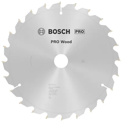 Диск циркулярен за рязане Bosch на дърво напречно надлъжно с HM пластини 254 мм, 30 мм, 1.4 мм, 24 z, PRO Wood