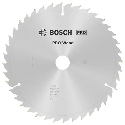 Диск циркулярен за рязане Bosch на дърво напречно надлъжно с HM пластини 254 мм, 30 мм, 1.4 мм, 40 z, PRO Wood