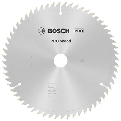 Диск циркулярен за рязане Bosch на дърво напречно надлъжно с HM пластини 254 мм, 30 мм, 1.4 мм, 60 z, PRO Wood