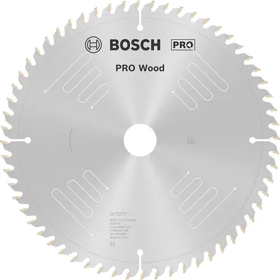 Диск циркулярен за рязане Bosch на дърво напречно надлъжно с HM пластини 254 мм, 30 мм, 2.2 мм, 60 z, PRO Wood
