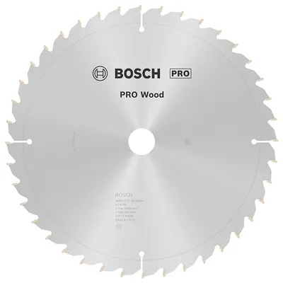 Диск циркулярен за рязане Bosch на дърво напречно надлъжно с HM пластини   305 мм, 30 мм, 1.8 мм, 40 z, PRO Wood
