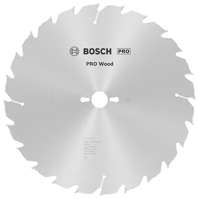 Диск циркулярен за рязане Bosch на дърво напречно надлъжно с HM пластини 350 мм, 30 мм, 2.2 мм, 24 z, PRO Wood