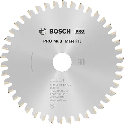 Диск циркулярен за рязане Bosch универсален с HM пластини 130 мм, 20 мм, 1.4 мм, 42 z, PRO Multi Material