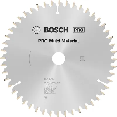 Диск циркулярен за рязане Bosch универсален с HM пластини 180 мм, 30 мм, 1.8 мм, 48 z, PRO Multi Material