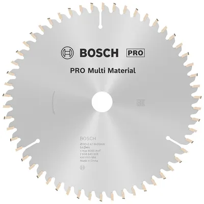 Диск циркулярен за рязане Bosch универсален с HM пластини 190 мм, 20 мм, 1.8 мм, 54 z, PRO Multi Material
