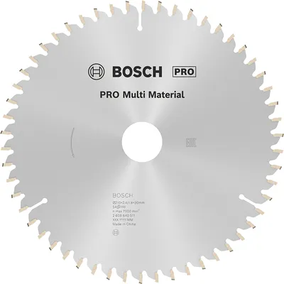 Диск циркулярен за рязане Bosch универсален с HM пластини 210 мм, 30 мм, 1.8 мм, 54 z, PRO Multi Material