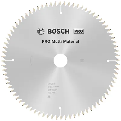 Диск циркулярен за рязане Bosch универсален с HM пластини 254 мм, 30 мм, 2.5 мм, 80 z, PRO Multi Material