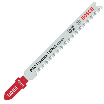 Нож за зеге Bosch с T-захват за пластмаса 92 мм, 14 TPI, праволинейно, PRO Plastics PMMA clean T102BF