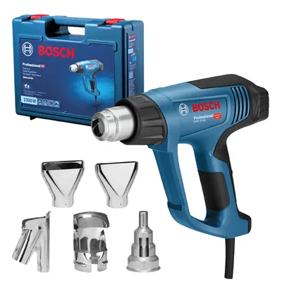 Пистолет за горещ въздух Bosch електрически в куфар с аксесоари  2300 W, 150-500 л/мин, 50-650 °C, GHG 23-66