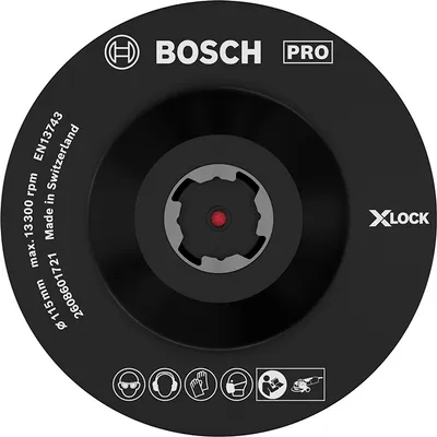 Подложна шайба Bosch за ъглошлайф с велкро  ф 115 мм, X-Lock, PRO