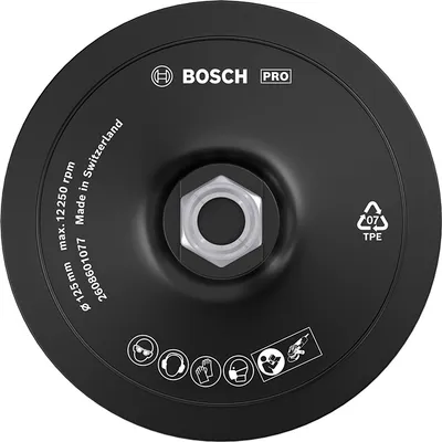 Подложна шайба Bosch за ъглошлайф с велкро  ф 125 мм, M14, PRO