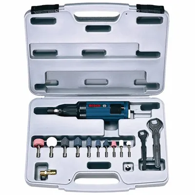 Пневматичен прав шлайф Bosch к-кт с аксесоари  290 W, 780 л/мин, 6.3 bar, 22 000 об./мин