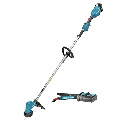 Акумулаторен тример Makita с 1 батерия и зарядно, 18 V, 5 Ah, 300 мм, DUR192LST