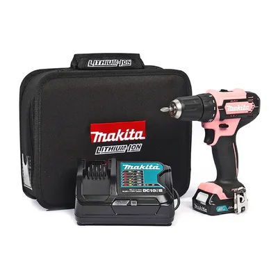 Акумулаторен винтоверт Makita с колекторен двигател  с 1 батерия и зарядно, 12 V, 2 Ah, 30 Nm, 0.8-10 мм, DF333DSAP1