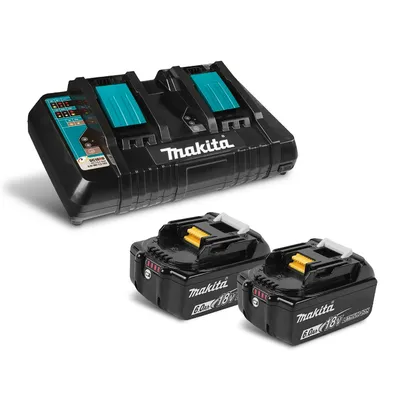 Акумулаторна батерия Makita Li-Ion със зарядно у-во 18 V, 6 Ah, 2 бр., B-11
