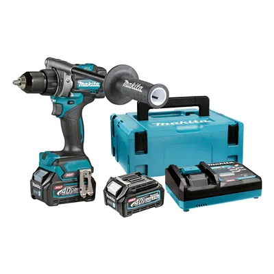 Акумулаторна бормашина Makita    с 2 батерии и зарядно, 40 V, 2.5 Ah, 140 Nm, 0-650/0-2600 об./мин, 1.5-13 мм, DF001GD201