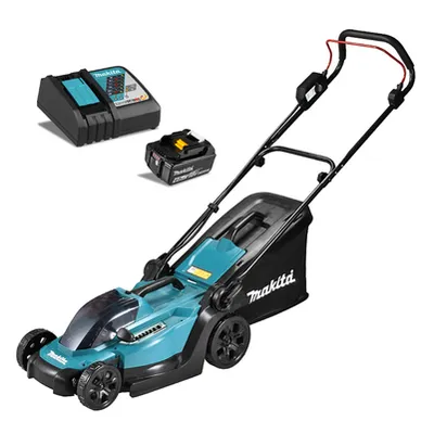 Акумулаторна косачка Makita  с 1 батерия и зарядно, 18 V, 4 Ah, 330 мм, 270 м2, DLM330SM