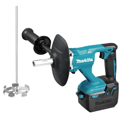 Бъркалка Makita акумулаторна едношпинделна без батерия и зарядно, 18 V, 0-300/0-1300 об./мин, M14, DUT130Z