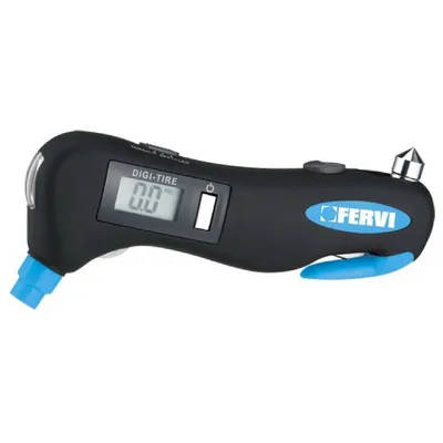Дигитален манометър за автомобилни гуми Fervi  0.21-10.34 bar, 0543