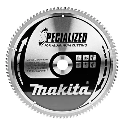 Диск циркулярен за рязане Makita на алуминий с HM пластини  305 мм, 30 мм, 2 мм, 100 z, Specialized