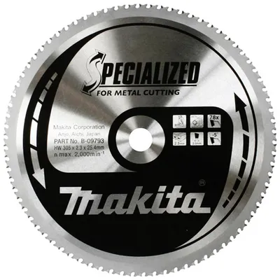 Диск циркулярен за рязане Makita на метали с HM пластини  305 мм, 25.4 мм, 2 мм, 78 z, T.C.T. Specialized