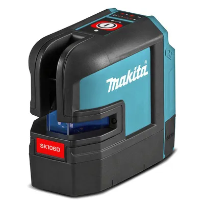 Комбиниран лазерен нивелир Makita с 3 линии и 4 точки   25 м, 80 м, 0.3 мм/м, SK106DZ