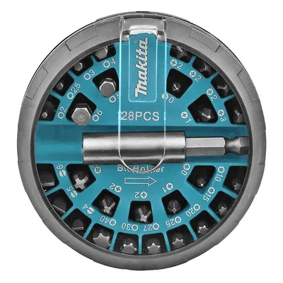 Комплект битове Makita PH/PZ/SB/TX/SW с магнитен държач  25 мм, 28 бр.