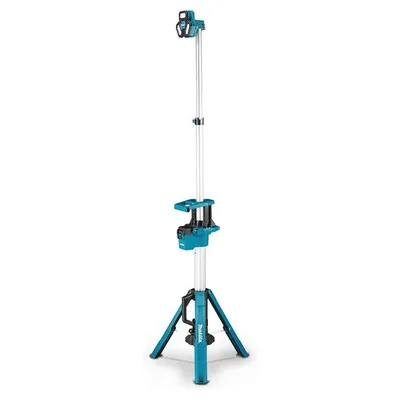 LED прожектор Makita акумулаторен със статив без батерия и зарядно, 14.4/18 V, 5000 K, DML814
