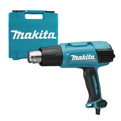 Пистолет за горещ въздух Makita електрически в куфар  1800 W, 250-550 л/мин, 600 °C, HG6031VK