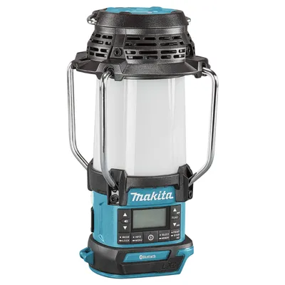 Радиоприемник Makita с фенер без батерия и зарядно, 14.4-18 V, 155/310 lm, 72/145 lx, DMR056