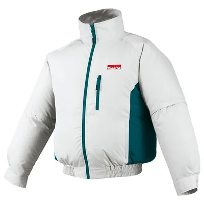 Вентилиращо работно яке Makita без батерия и зарядно, 18 V, бяло, размер XL, DFJ201ZXL