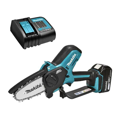 Акумулаторна резачка за дърва Makita    с 1 батерия и зарядно, 18 V, 3 Ah, 10 см, 0.325 ", 1.1 мм, DUC101SF