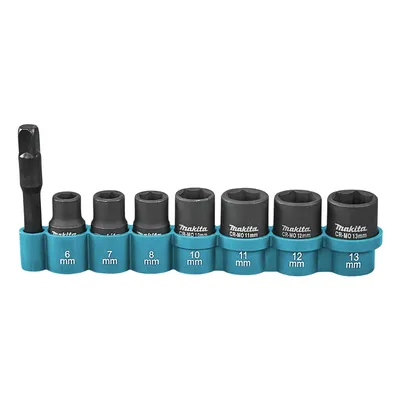 Вложки комплект Makita ударни  8 бр., 6-13 мм х 1/4", E-12289