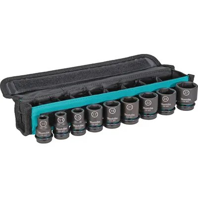 Вложки комплект Makita ударни   8 бр., 8-21 мм х 1/2", E-16601