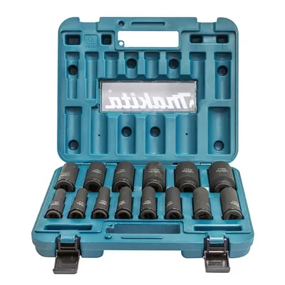 Вложки комплект Makita ударни удължени 14 бр., 10-32 мм х 1/2", E-16586