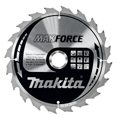 Диск циркулярен за рязане Makita на дърво фино напречно надлъжно с HM пластини 190 мм, 15.88 мм, 1.4 мм, 40 z, Makforce