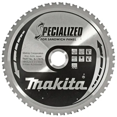Диск циркулярен за рязане Makita на сандвич панели с HM пластини 235 мм, 30 мм, 1.8 мм, 50 z, Specialized