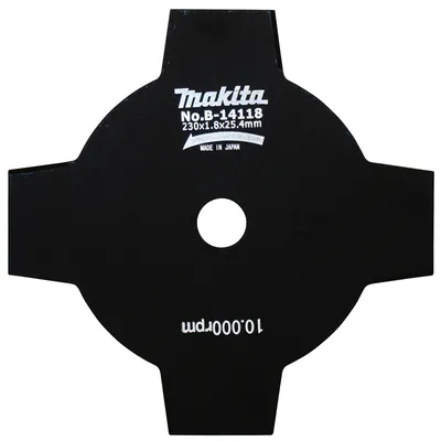 Нож за косене на трева Makita метален за моторна коса ф 230x25.4 мм, 4 z, EBH253U